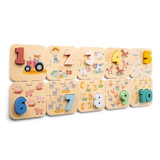 Nummer puzzel - boerderij